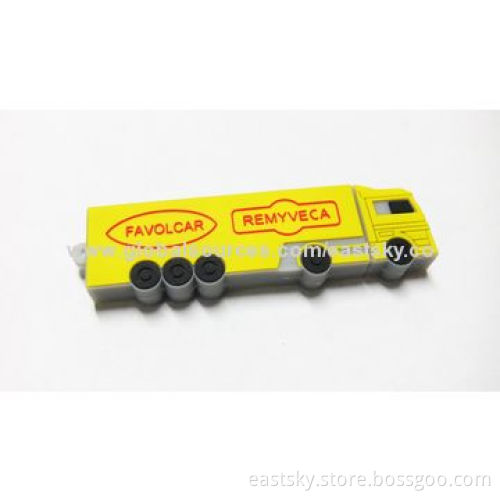 Custom Truck-shaped USB Flash Drive, Made of Soft PVC Material, OEM Orders are Welcome